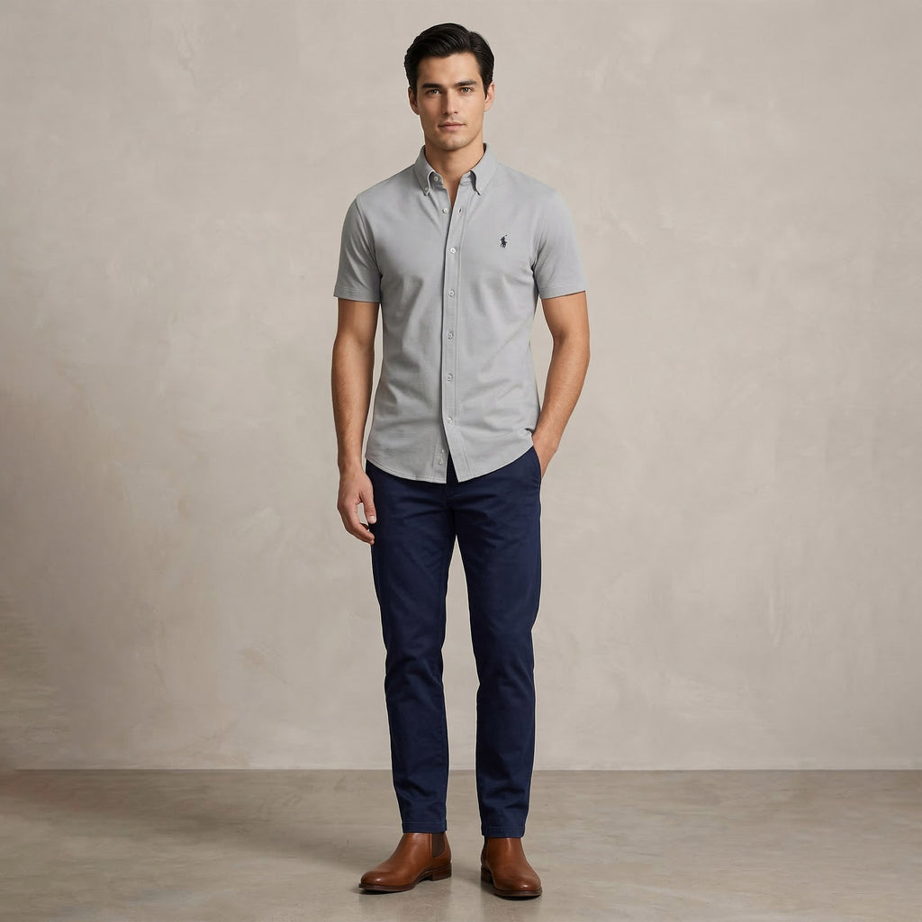 Zorvex Light-Grey Polo